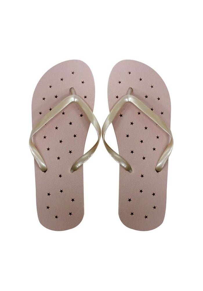 DAISO Women Beach Sandals - Stars - Pink - US 4-6 / EU 35-38 - Image 1